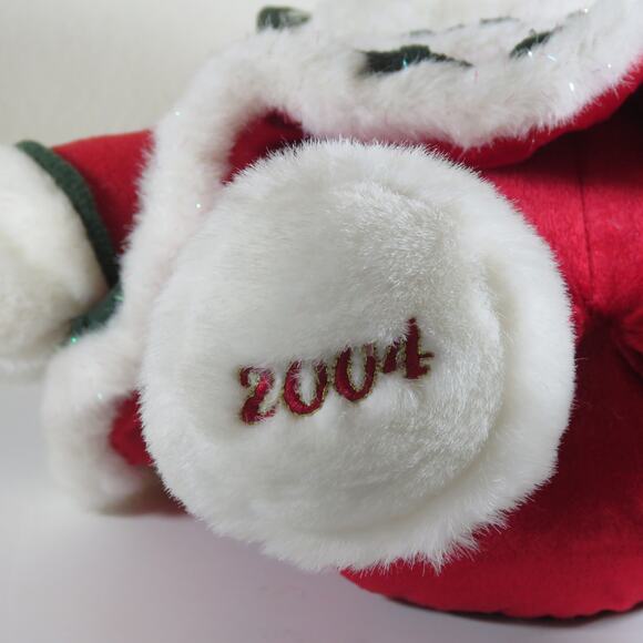 Dan Dee 2004 Christmas Teddy Bear Plush 10" Collector's Choice Red Green Dress - Picture 4 of 14